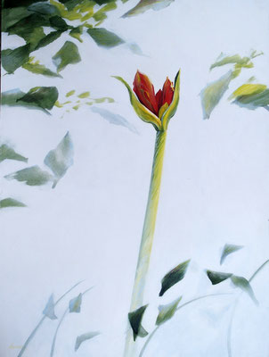 2000" Beginnersmind" painted by Marian van Zomeren- van Heesewijk with acrylic paint on a panel 60 x 80 cm.