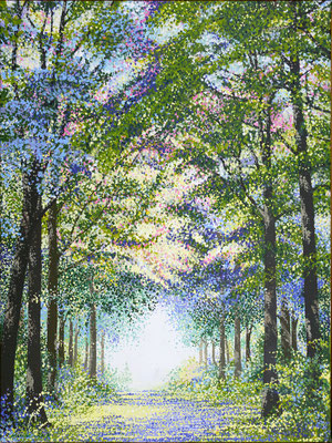 2016-2019 There is no way to happiness. Happiness is the way". The "Lage Vuursche" painted by Marian van Zomeren- van Heesewijk with acrylic paint on linen 60 x 80 cm.
