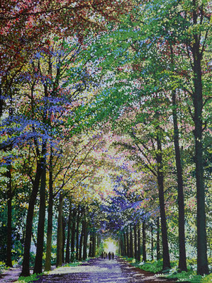 2020 "Celebrate life" painted by Marian van Zomeren- van Heesewijk with acrylic paint on linen 80 x 60 cm. 
