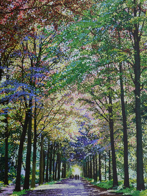 2020 "Het leven vieren". Geschilderd door Marian van Zomeren- van Heesewijk met acrylverf op linnen 60 x 80 cm.