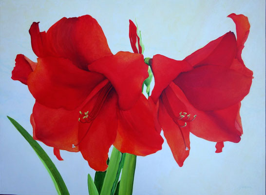 2000 -2014 "I am blooming as a flower".  Painted with acrylic paint on a panel 60 x 80 cm. Painted by Marian van Zomeren- van Heesewijk