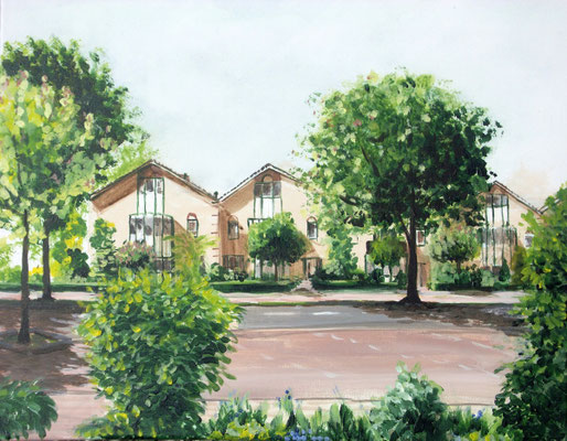2010 "aan de Tintlaan 96  Zoetermeer" 40 x 50 cm. verkocht