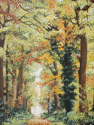 2016 "Herfst of Geschenk van onze voorouders" Acrylverf op linnen 60 x 80 cm. 
