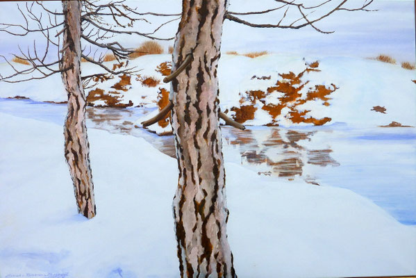 2012 "Winterlandschap I"   120 x 80 cm. acryl op linnen.