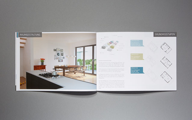 Architektur Broschüre Aufgeschlagen