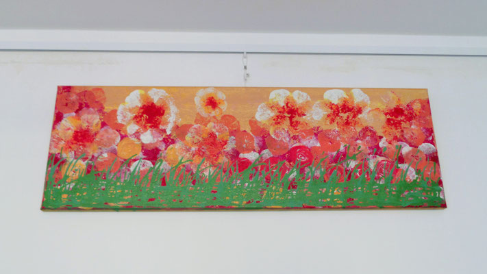 Wandbild Stockrosen