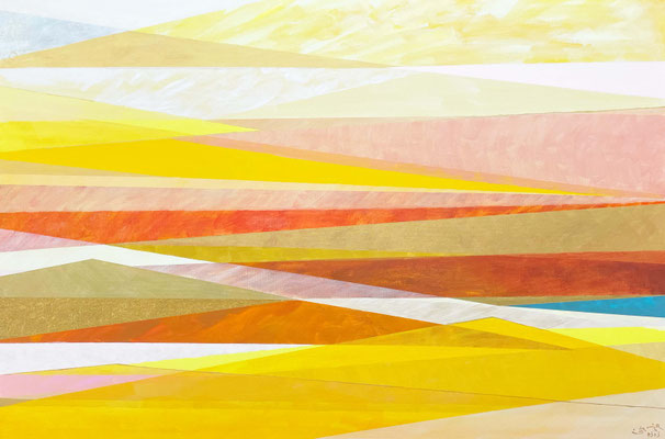 『Midday  Desert』　キャンバスにアクリル ／606mm×910mm×63mm／2024年