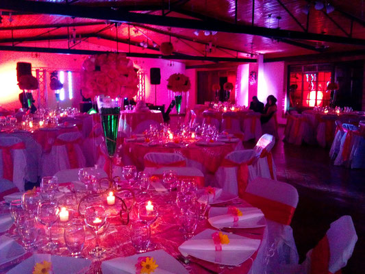 salón decorado para recepción matrimonio en Cajicá