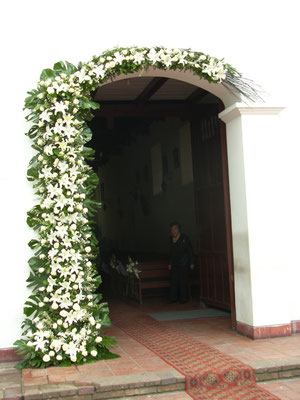 Decoración boda con flores