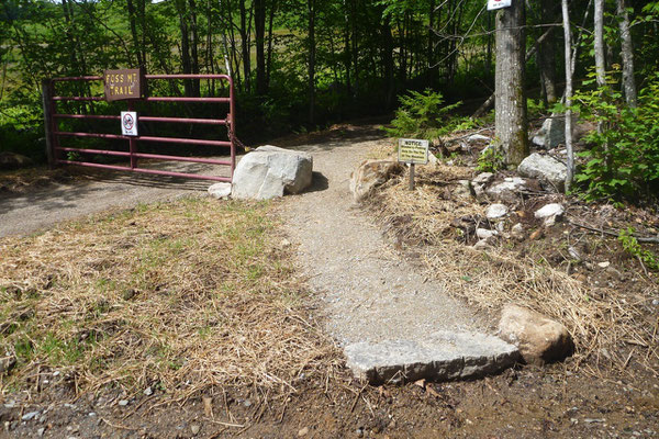 The newly completed trailhead