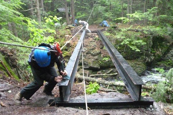 The second beam gets placed