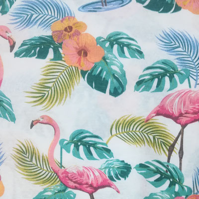 Tropical flamingos (tissu épais)