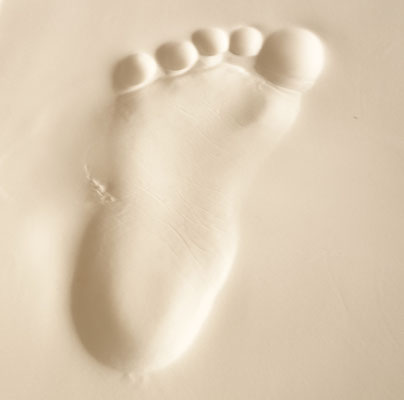 赤ちゃんの足型・石膏