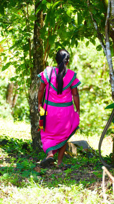 colorful traditional clothes from the woman in the region