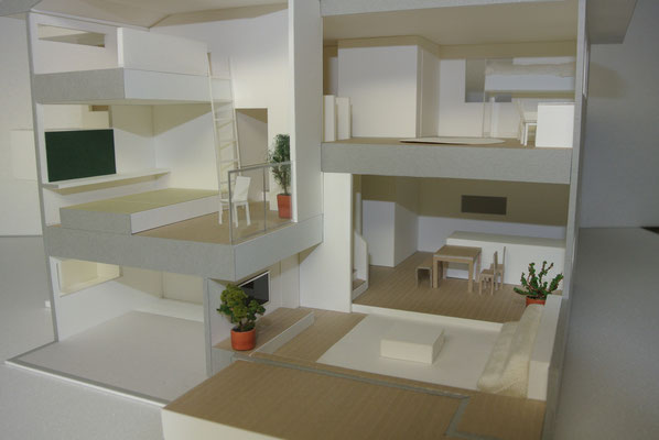 建築模型　住宅模型　断面模型