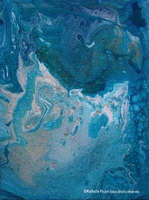 #41 Le fond de l'Océan, 30x40, Toile sur châssis