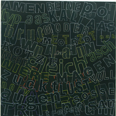 Jeder hasst jemand, ich mag Lust, 40 x 40 cm, 2010