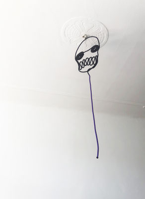 Purple Soul, 160 x 38 cm, rope, resin, 2014