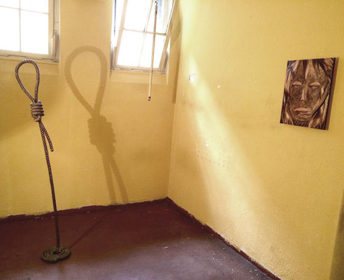 Installation view, former woman´s prison Soeht 7 , Berlin, 2016