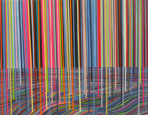 Aliens stehlen die Farben, 71 x 91 cm, 2015