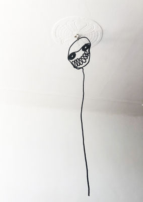 Black Soul, 160 x 38 cm, rope, resin, 2014