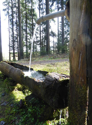 Brunnen mit Rastbank