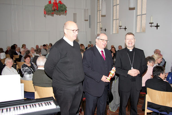 Pfr. Dieter Hogenkamp, Pastor Thorsten Melchert und Bischof Zekorn in der ev. Christuskirche