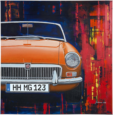 MGB Druck auf Leinwand orange | ©Markus Scholemann