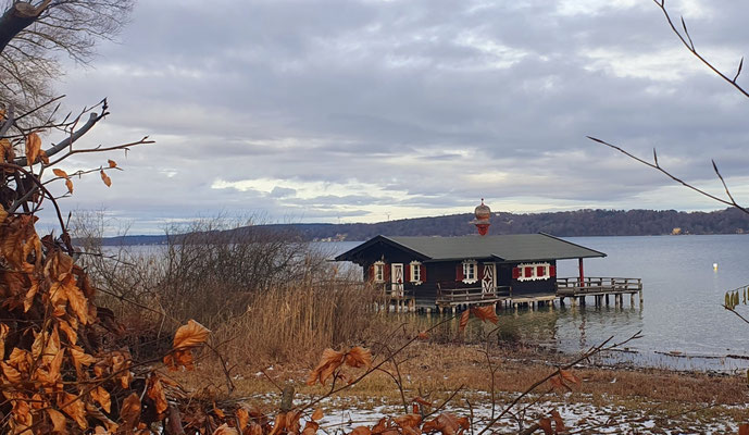 Bootshaus bei Garatshausen am Starnberger See, 22.02.26 
