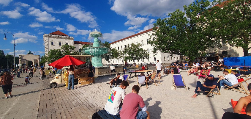 Kulturstrand bei den LMU Brunnen, 07.06.26