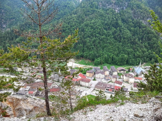 Blick auf den ehemaligen Bergwerksort Rabl