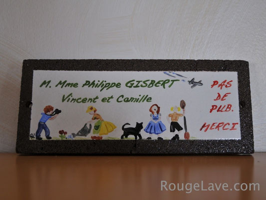 Plaque famille