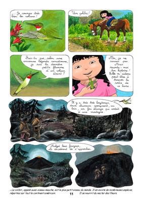 Entre les pages des Volcans, une aventure de Julie et Beau Prince, par Emmanuelle OLGUIN, COBEditions.