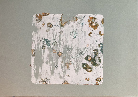 Untitled, Acrylic on paper, Gelprint, 21 x 29,7 cm