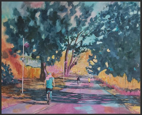 "in Bonn" 120 x 100 cm von Silke Offermann