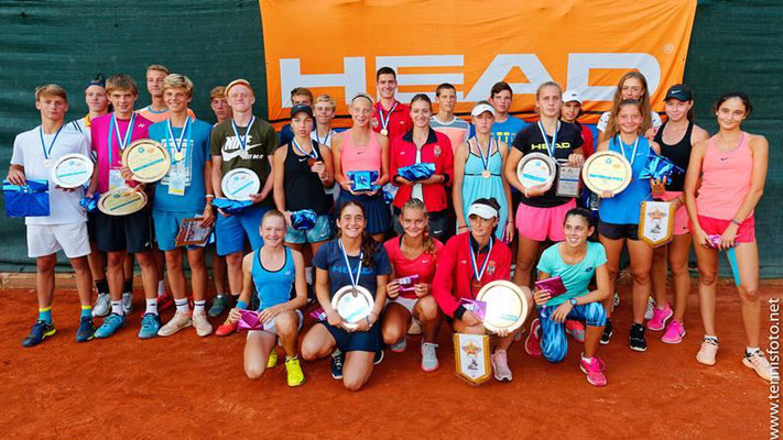 Oktober 2018: Viertelfinalisten am Tennis Europe Junior Masters in Reggio Calabria, Italien