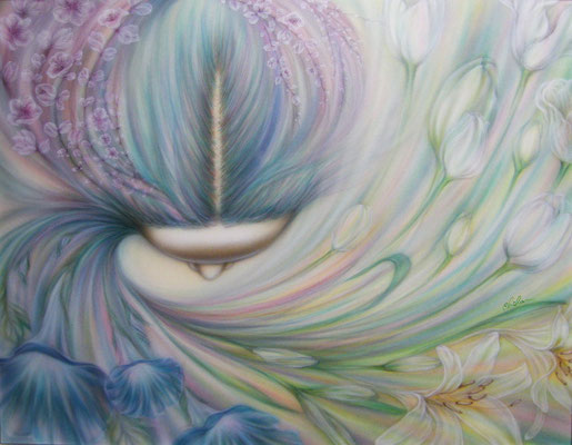 「花の女神」　　2012年作　　第68回現展（絵画部門）・入選