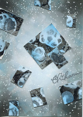 「雪の降る街」　　post card size/ 2013年作