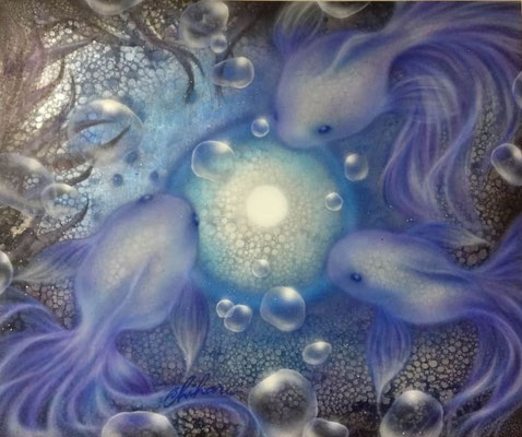 「水中夜会」　月のアート展vol．13　　入選