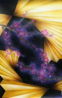 「紅梅の宴」　2010年作　第12回ドローイング・デッサン・版画コンクール・入選