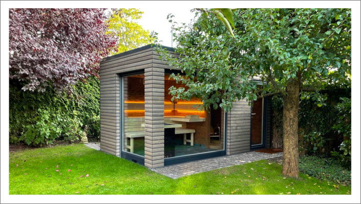 Premium Sauna & SPA mit Robusleisten Optik 