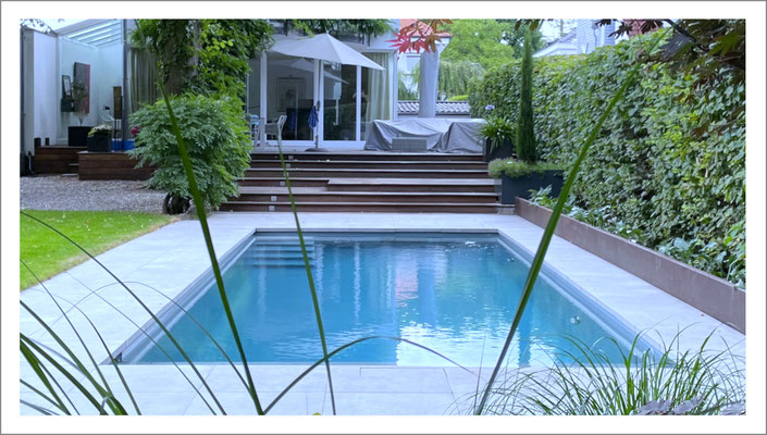 Schwimmbadbau mit dorada-pool, Modell Ancona 800/320 Integra, mit Solar Lamellen, Poolbau in 63303 Dreieich