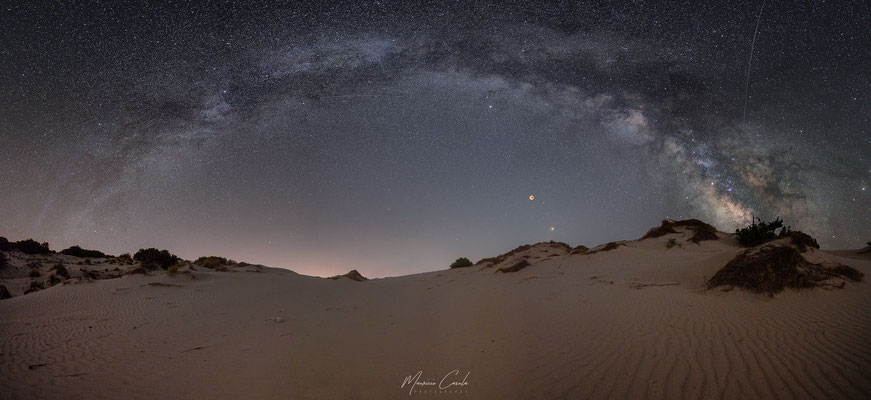 Total lunar eclipse - DuneI is Arenas Biancas