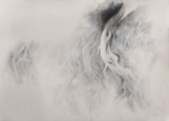 Ferdinando Pagani, "...come una carezza", 2014-15, acrilico su tela, 180x260 cm.