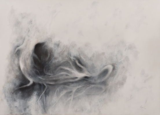 Ferdinando Pagani, "...come donna che partorisce", 2014-15, acrilico su tela, 180x260 cm.