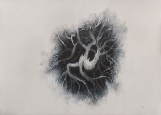 Ferdinando Pagani, "...pulsanti come cuori", 2014-15, acrilico su tela, 180x260 cm.