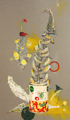 Farnschlange aus der Dose, Collage