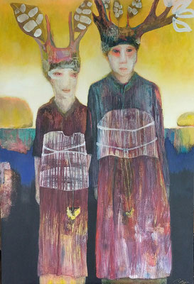 Acrylique sur bois 100 x 70 cm