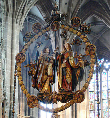 Engelsgruß im Rosenkranz von Veith Stoß Sehenswürdigkeiten Deutschland Nürnberg