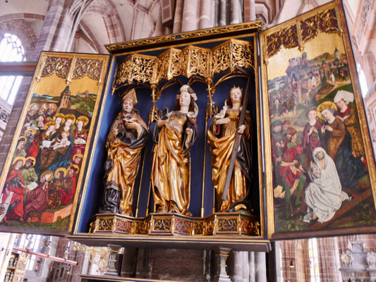 Altarbild St. Lorenzkirche Nürnberg Sehenswürdigkeiten Deutschland Nürnberg